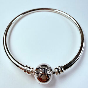Pandora Moments Ribbon Bow Cubic Zirconia CZ Sterling Silver 925 Charm Bracelet